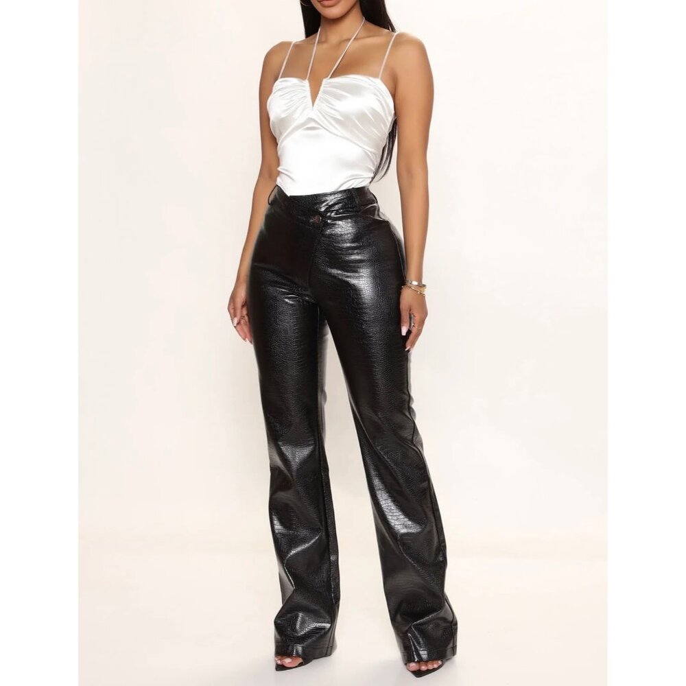 Timing Los Angeles Satin Halter Bodysuit NEW WITH TAGS
